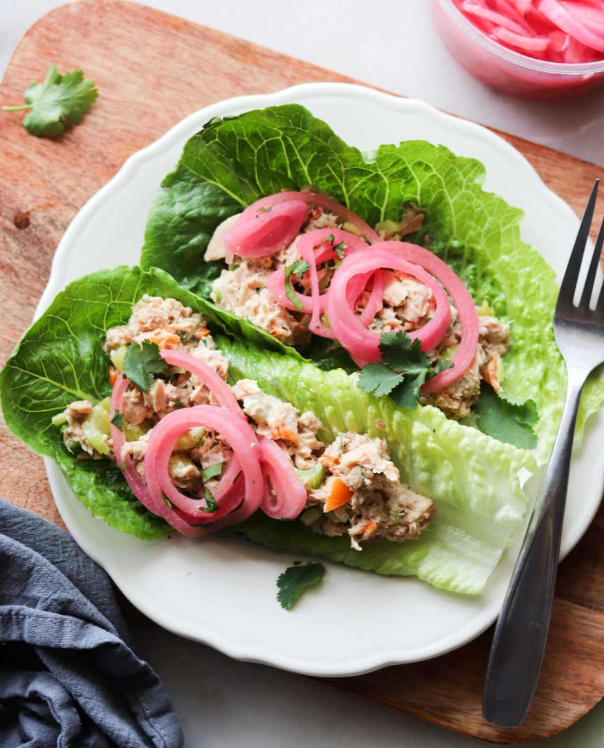 Healthy Tuna Salad Lettuce Cups Recipe - The Lemon Bowl®