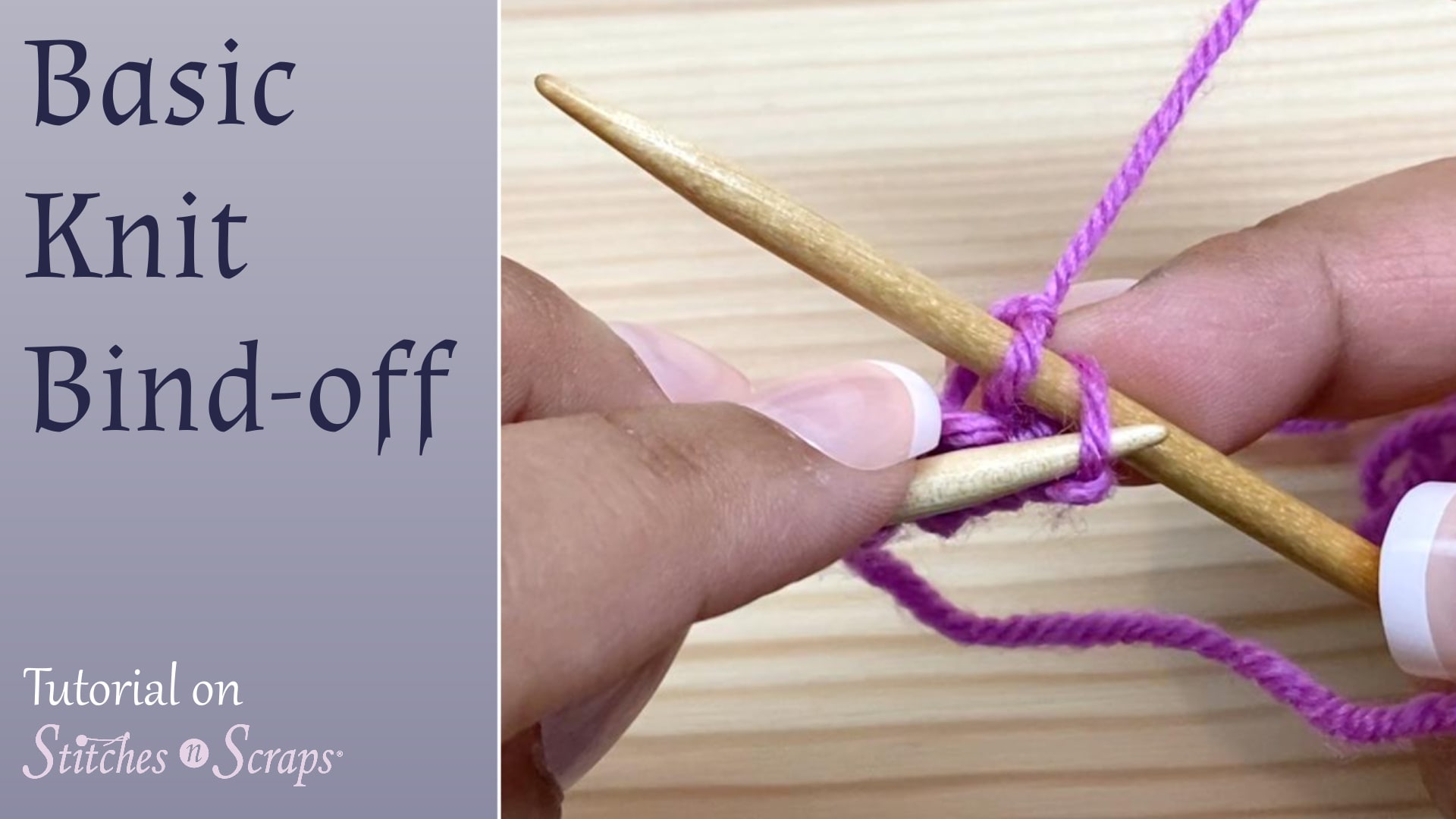 Basic Bind-off - How to Bind Off Knitting - Stitches n Scraps