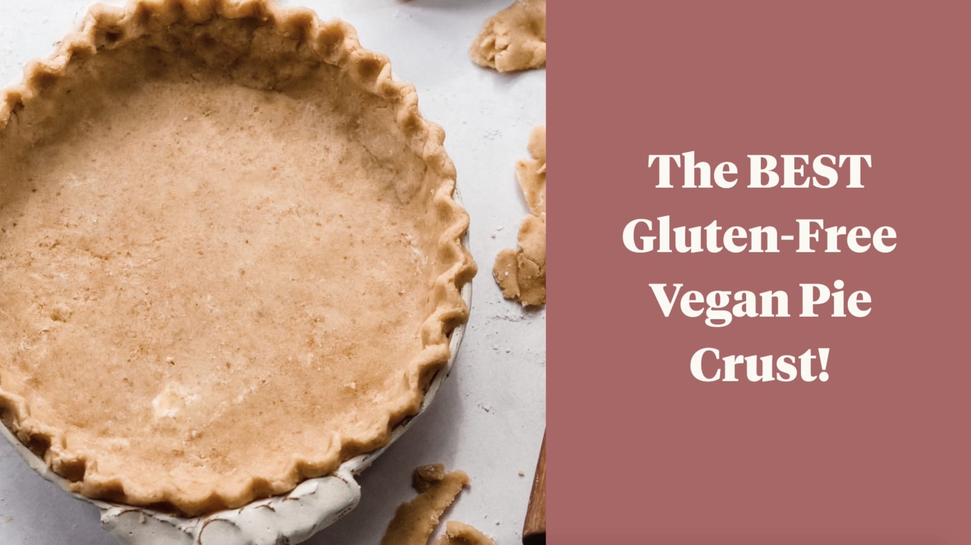 Gluten Free Pie Crust {Dairy Free, Vegan Option}