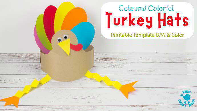 Thanksgiving Turkey Paper Crown Printable Coloring Craft Activity