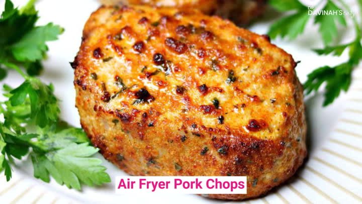 Ninja Foodi Air Fryer Pork Chops [+VIDEO] - Dr. Davinah's Eats