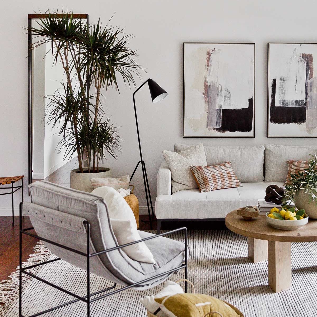New Furnishings For A Modern Living Room With A Natural, Organic Vibe —  DESIGNED