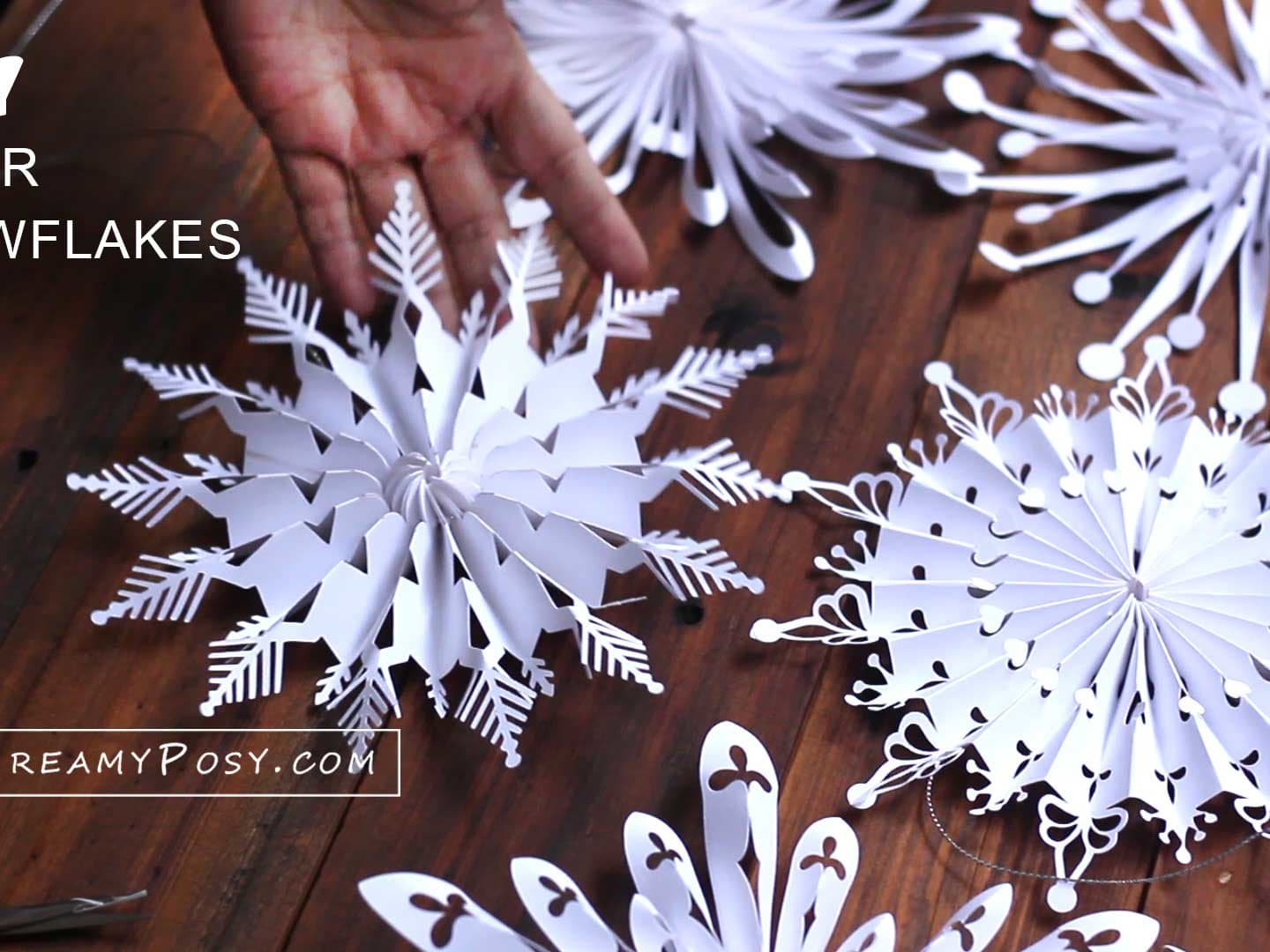 3D snowflake, small and giant template – DreamyPosy templates