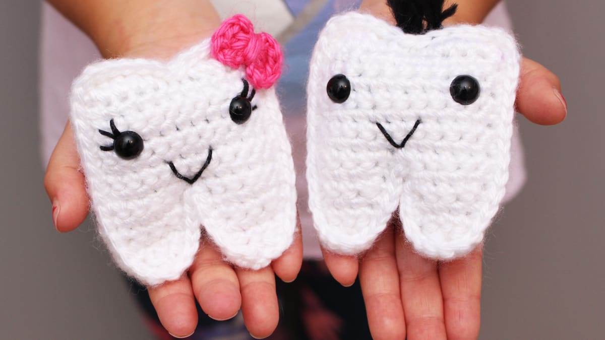Crochet tooth fairy bag deals