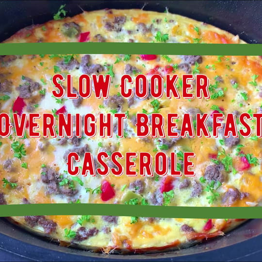 Overnight Slow Cooker Breakfast Casserole