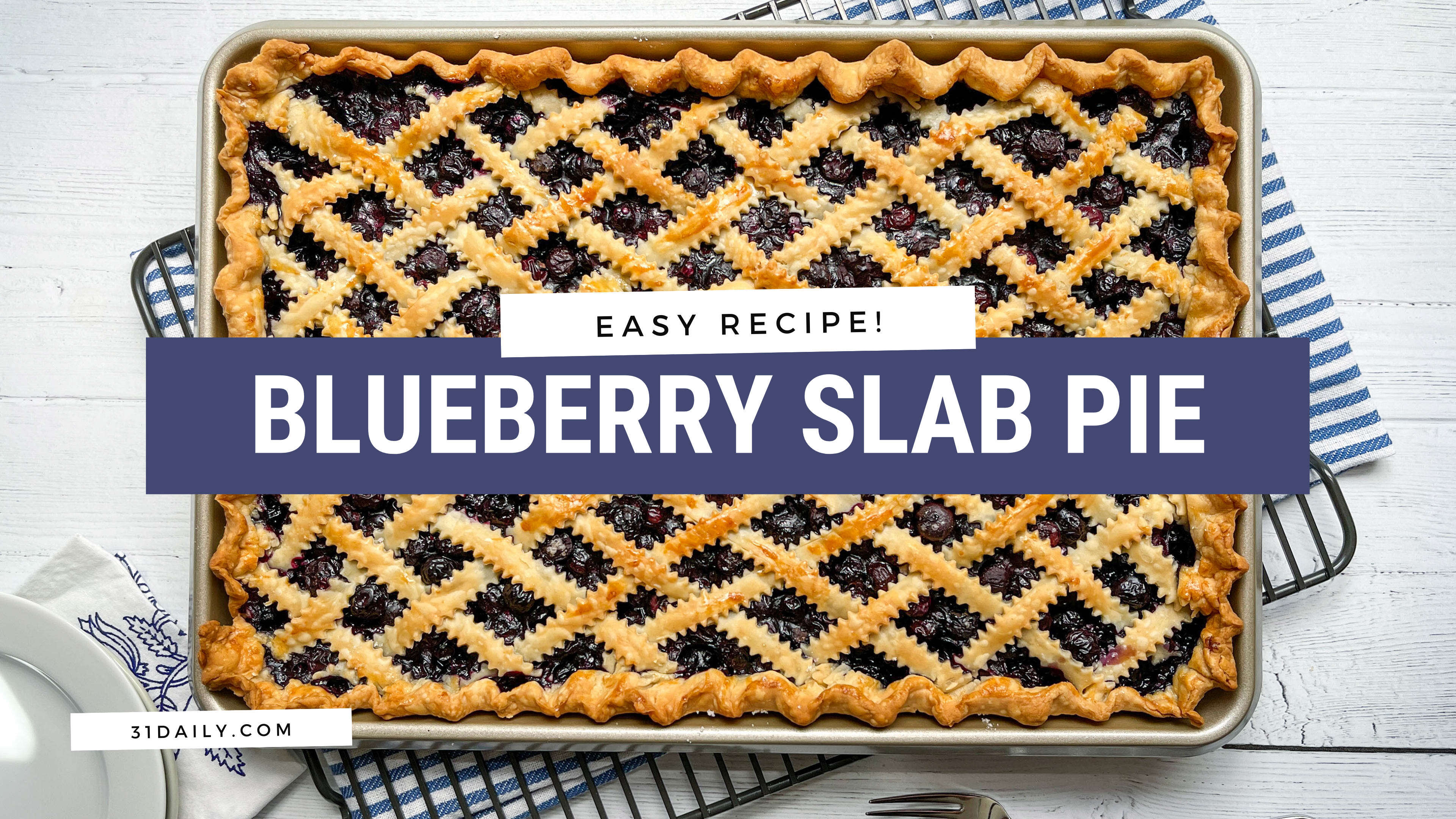 Homemade Blueberry Slab Pie