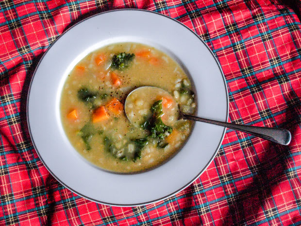 Pearl Barley and Leek Soup - Lucy & Lentils
