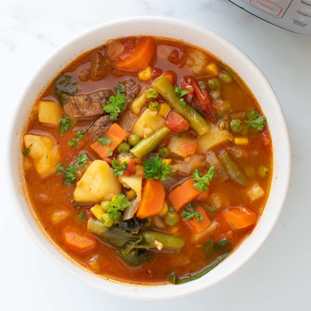 Instant pot vegetable beef soup with frozen vegetables sales