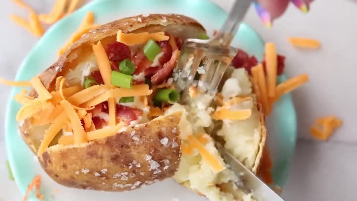 How to Make Salty, Crispy Skinned Oven Baked Potatoes - The Kitchen Magpie