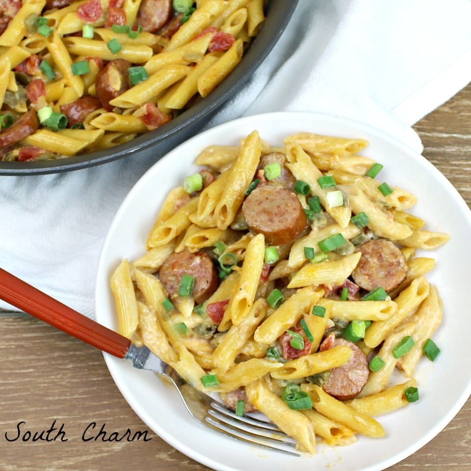 Spicy Sausage and Penne Pasta - New South Charm