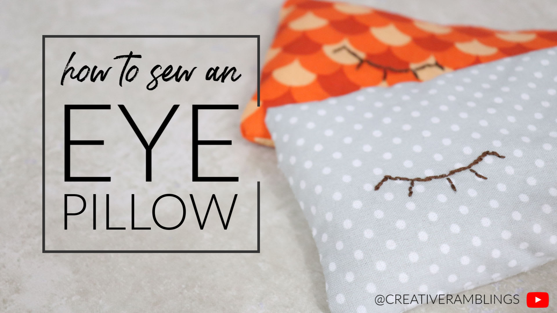 Eye pillow cover pattern top