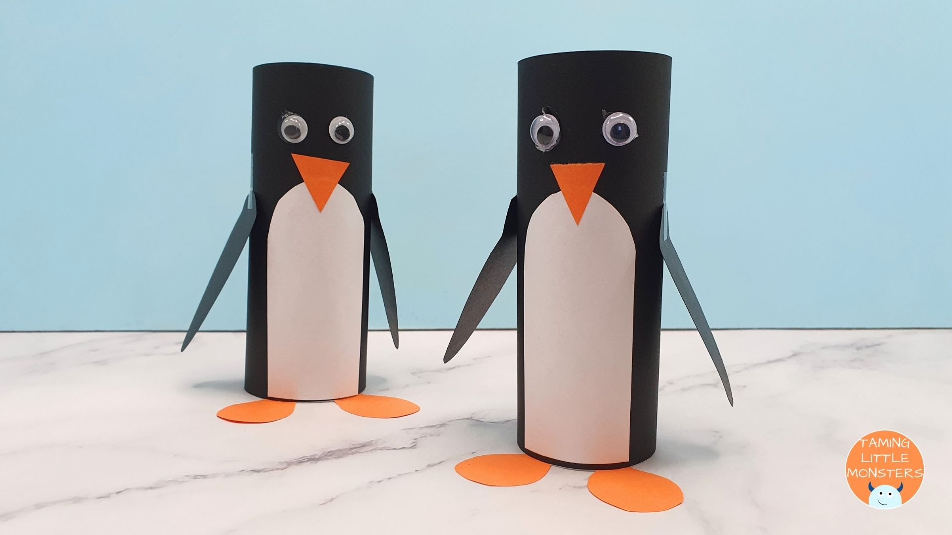 Paper Cup Penguin Craft Roll and Make Game - The Imagination Tree