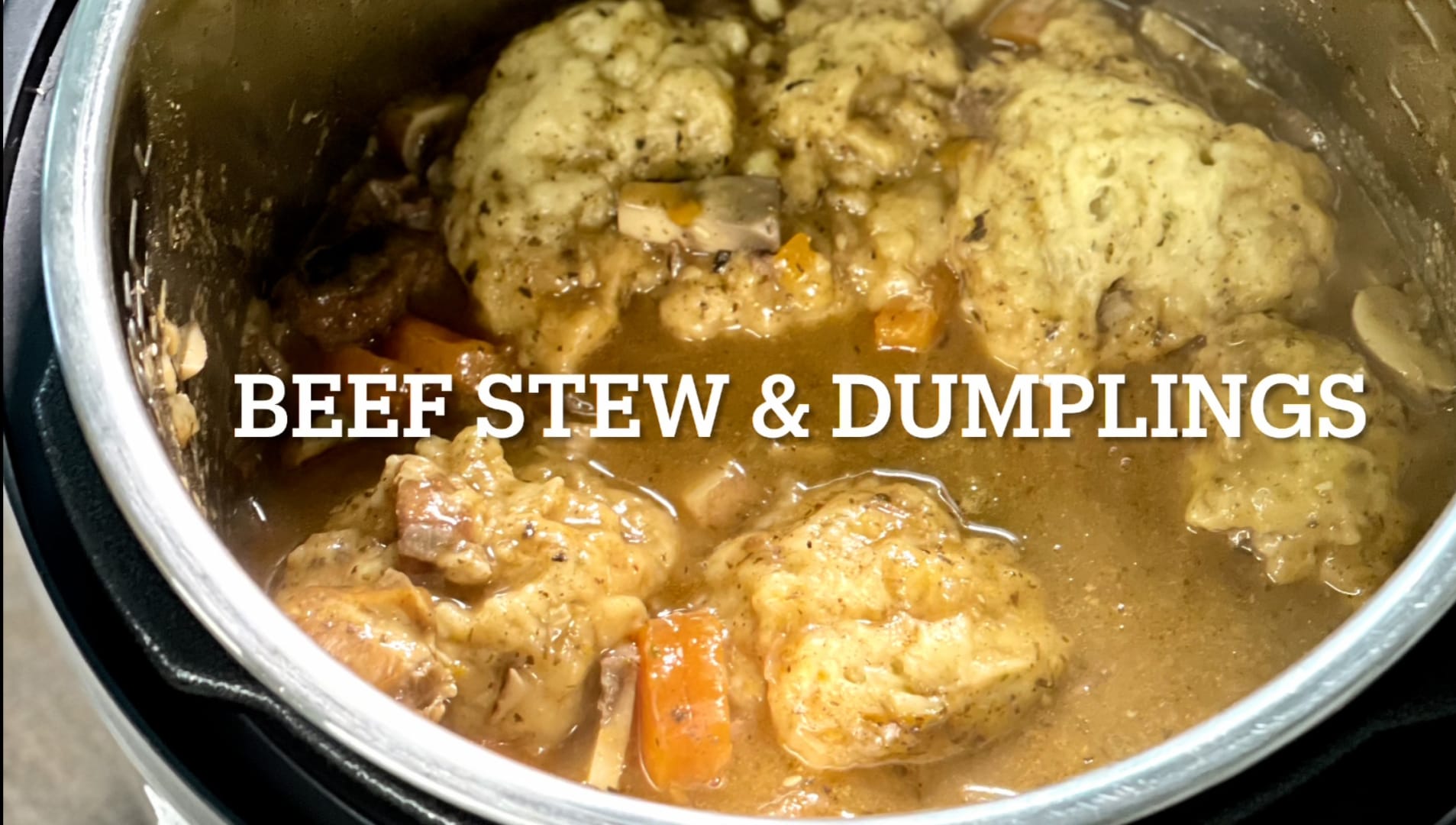 Pressure cooker beef discount stew with dumplings