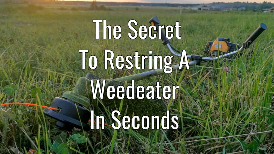 Restringing shop weed wacker
