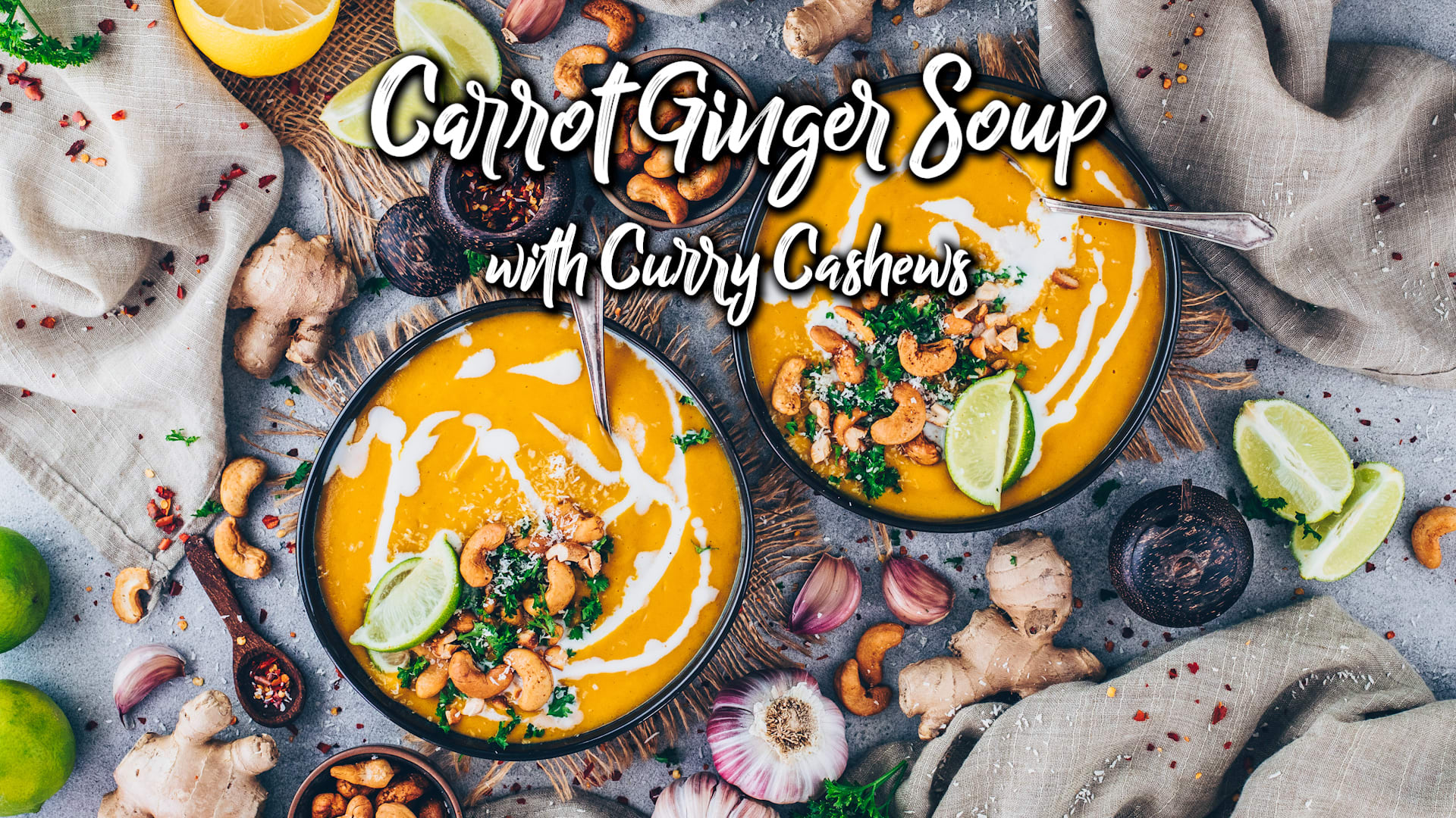 Cashew Carrot Ginger Soup (Vegan, Gluten-Free) - The Littlest Crumb