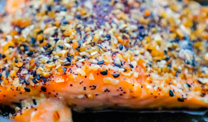 Baked Salmon With Everything Bagel Seasoning – Melanie Cooks
