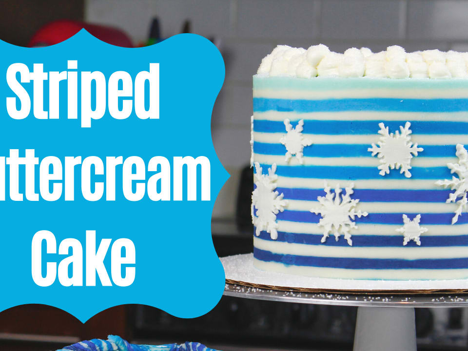 Snowflake Cake: Easy Butterceam Design - Chelsweets