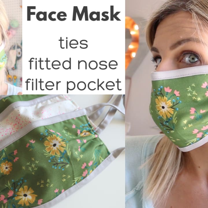 The most comfortable DIY face mask. • mimzy & company