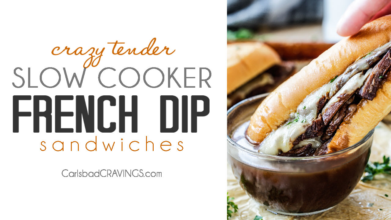 Best Slow Cooker French Dip Sandwiches (Video!) - Carlsbad Cravings