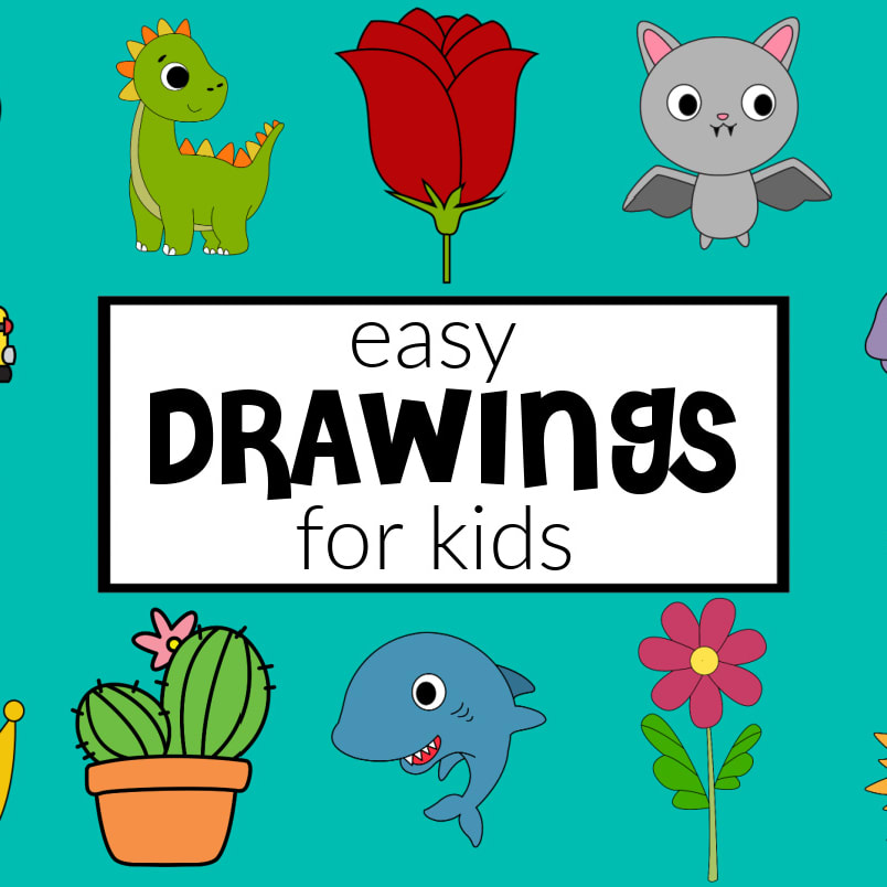 Easy Drawings For Kids - Made with HAPPY