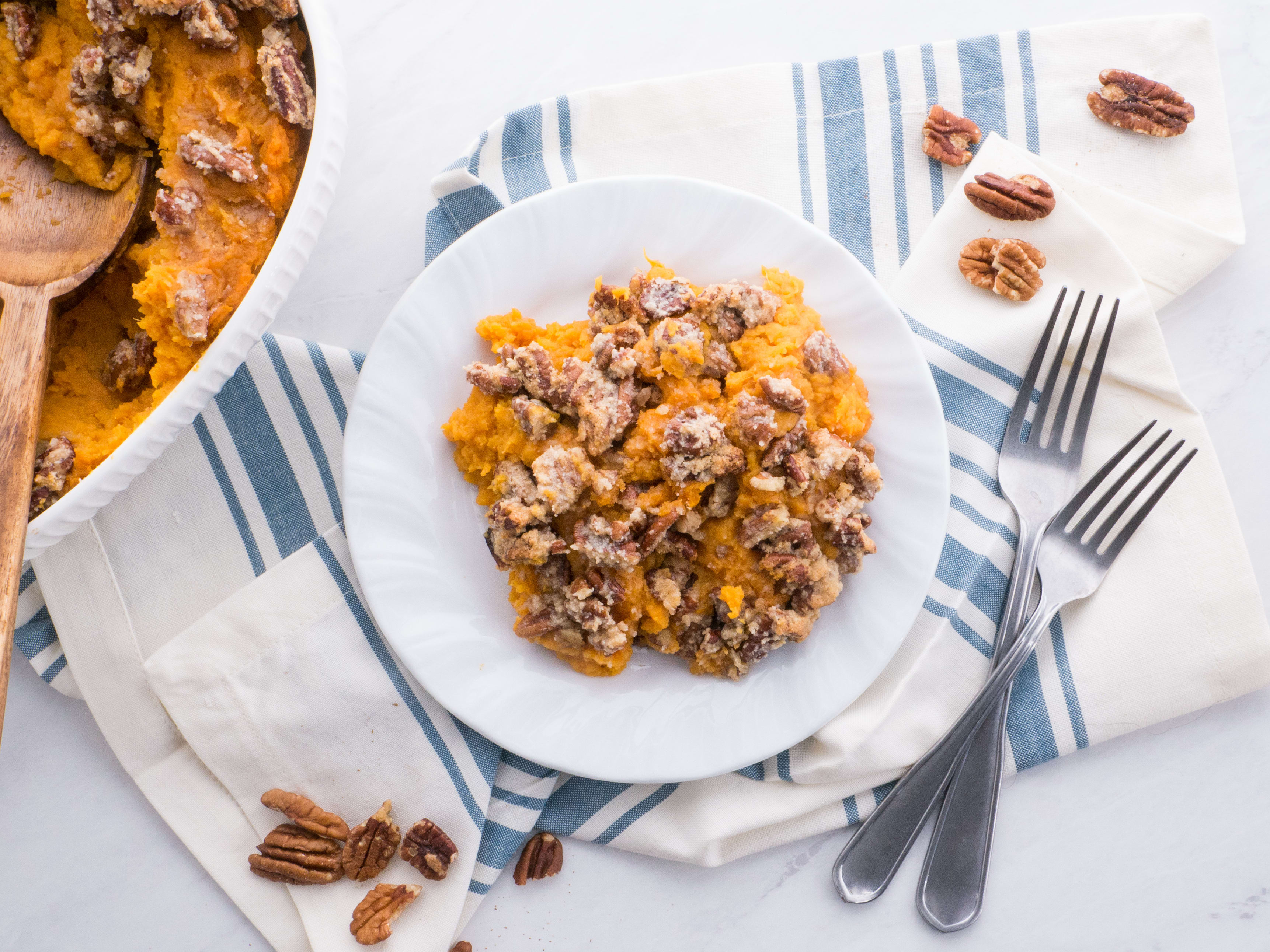 Slow Cooker Sweet Potato Casserole with Pecans {Vegan & Gluten-Free}