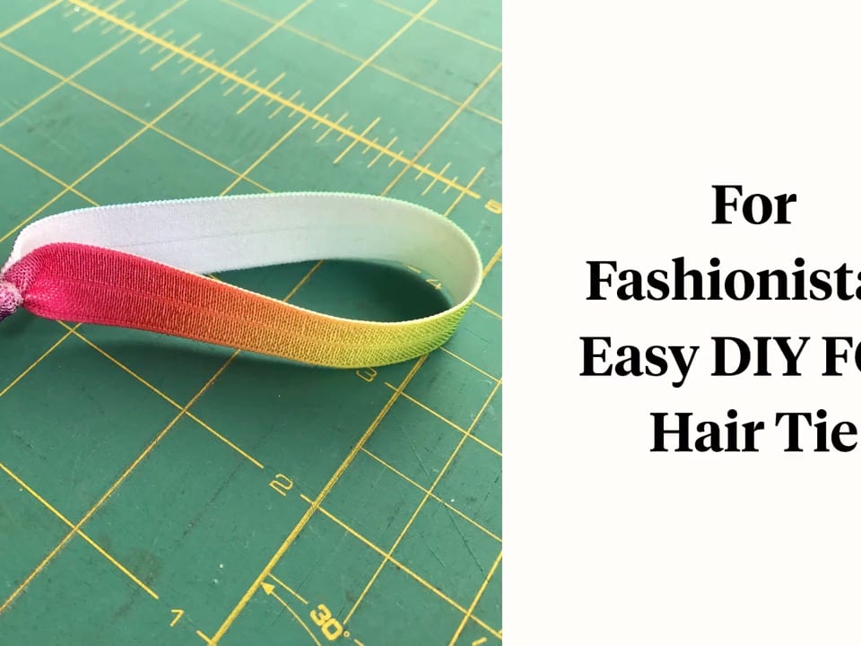 DIY Ribbon Elastic Hair Ties w/ Fold Over Elastic! 