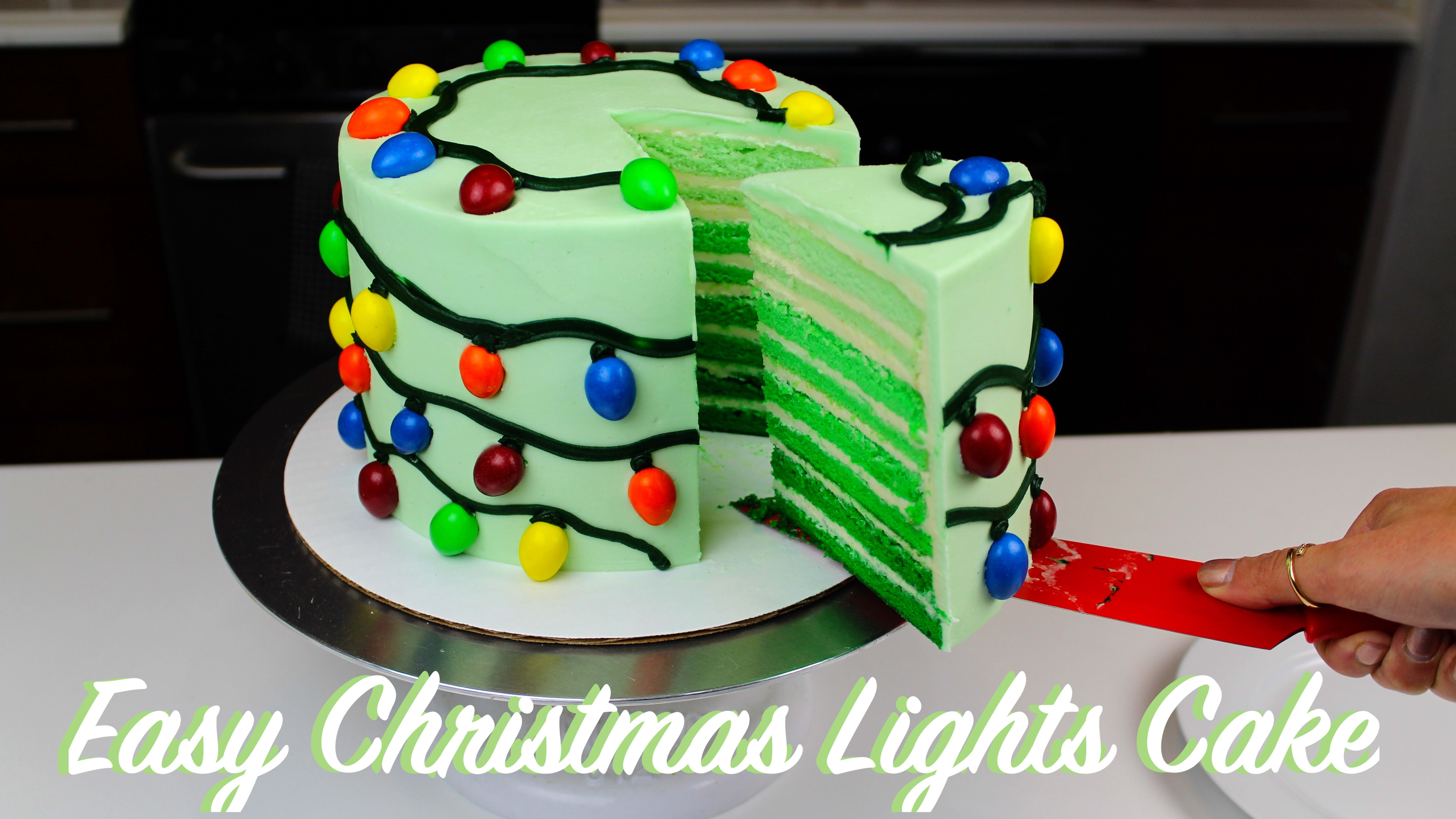 Christmas Lights Cake: The Cutest & Easiest Christmas Cake Design
