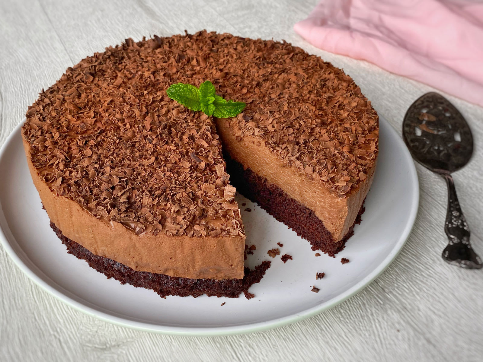 Baked Chocolate Mousse Cake | Gimme Delicious