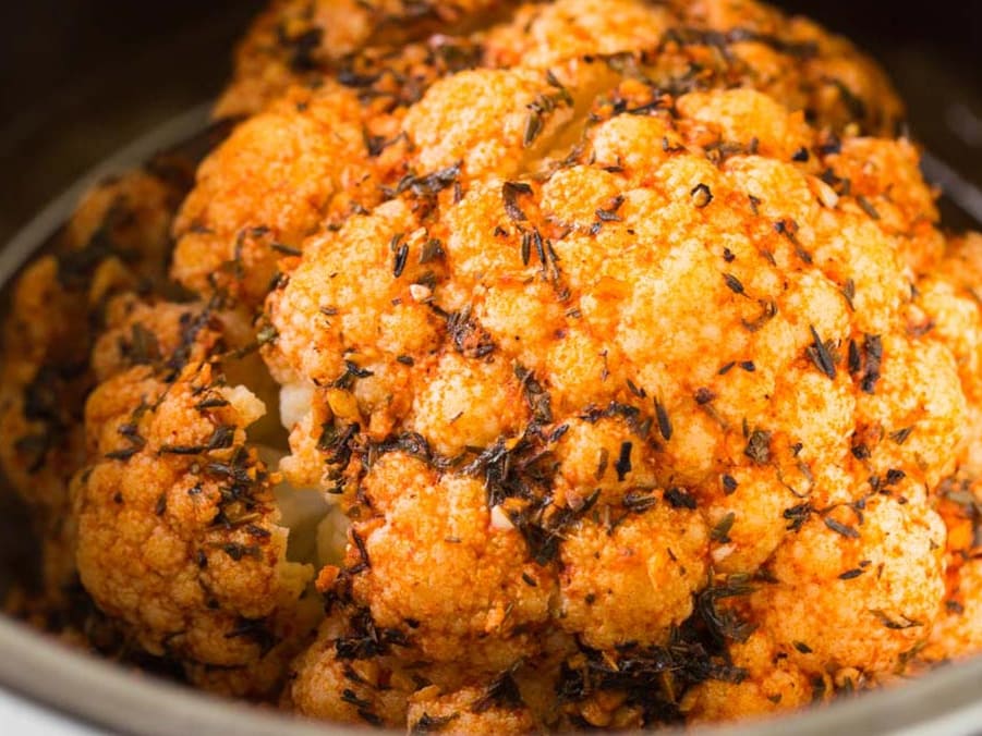 Instant pot spicy cauliflower top