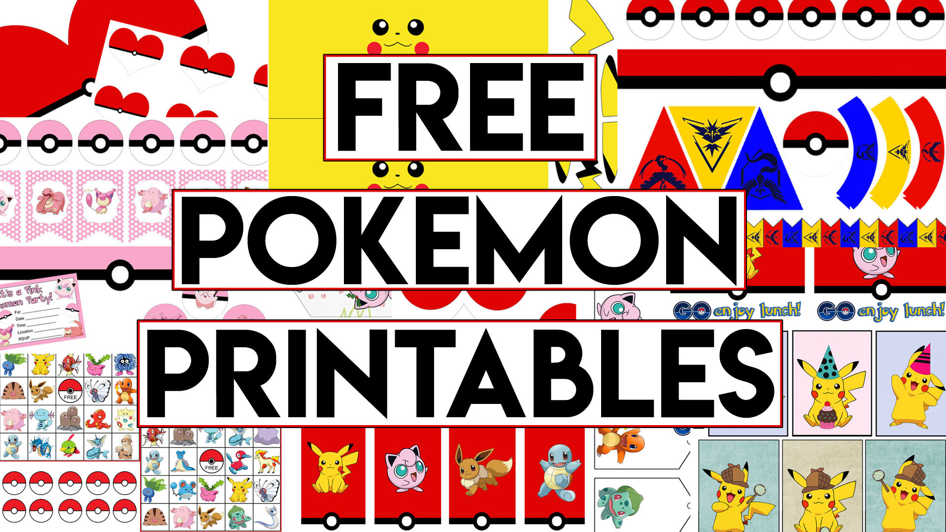 Pokemon Lunch Box Notes Free Printable Download