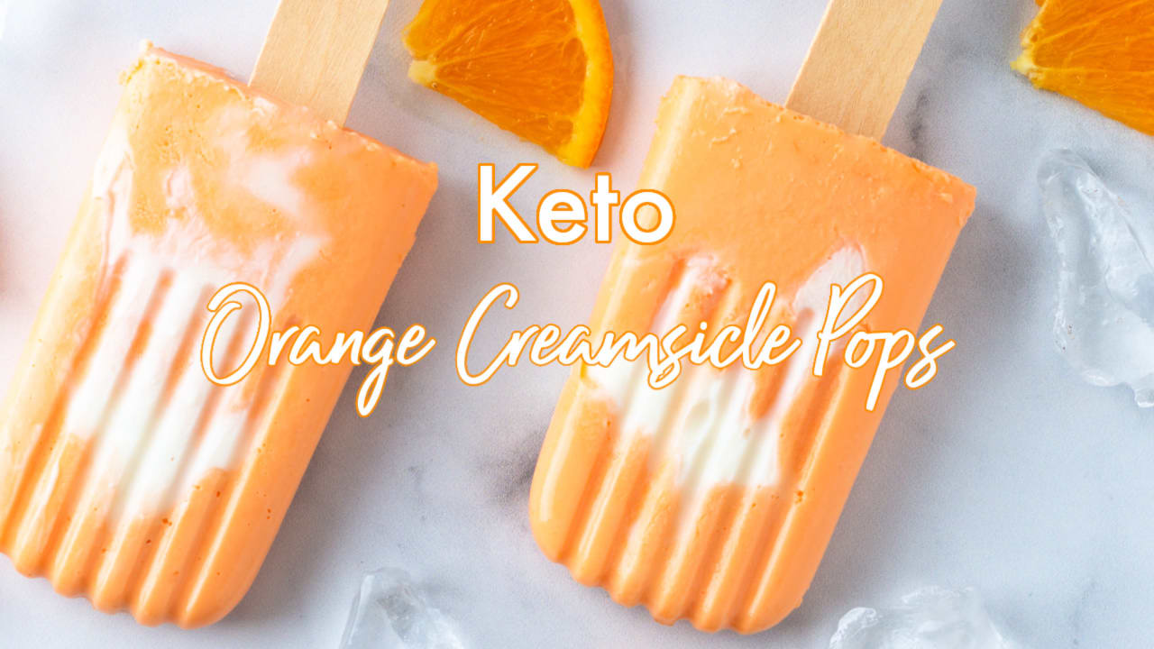 5 Ingredient!) Keto Orange Creamsicle Popsicles 🍊 - gnom-gnom