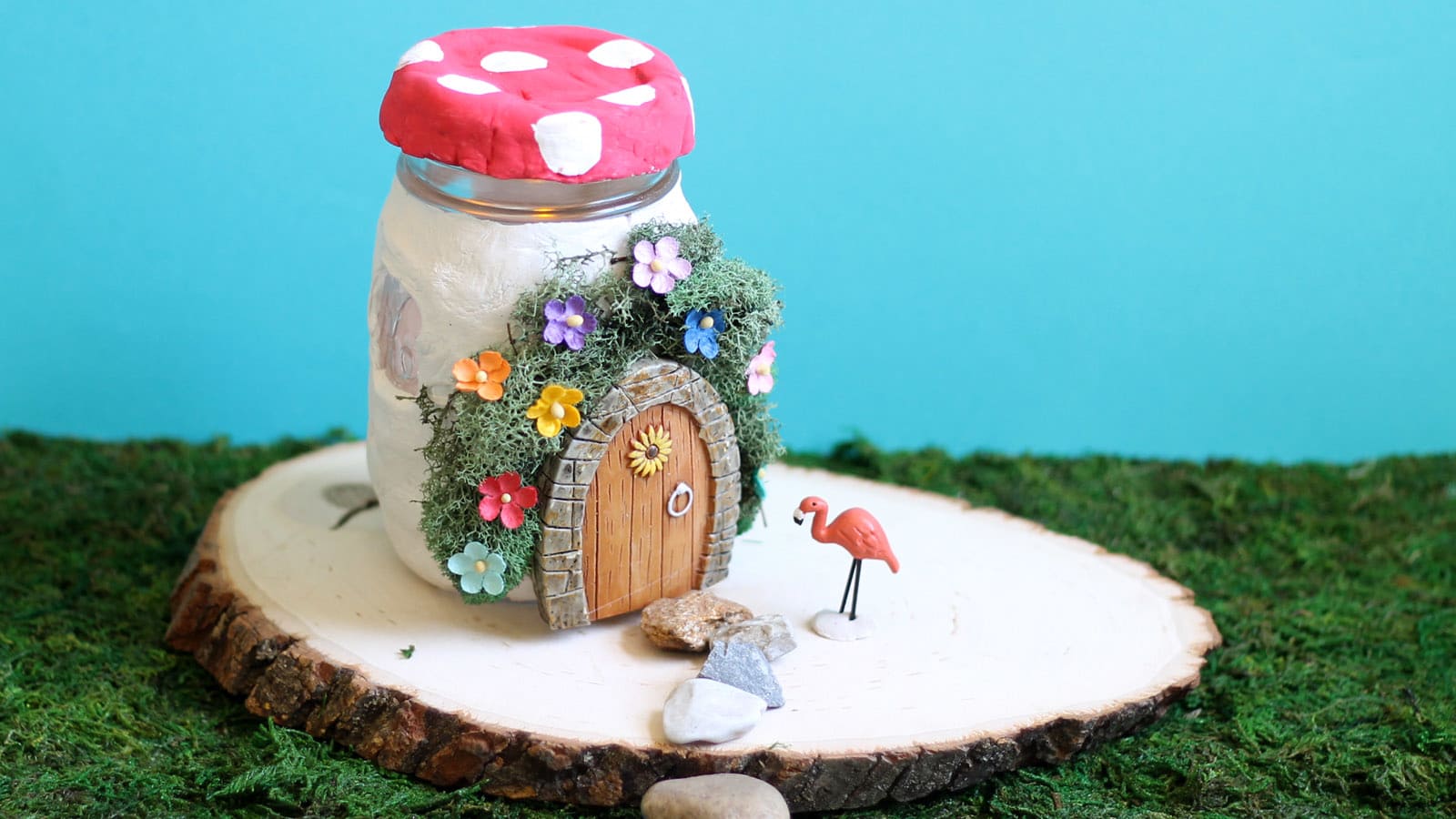 mason jar fairy house