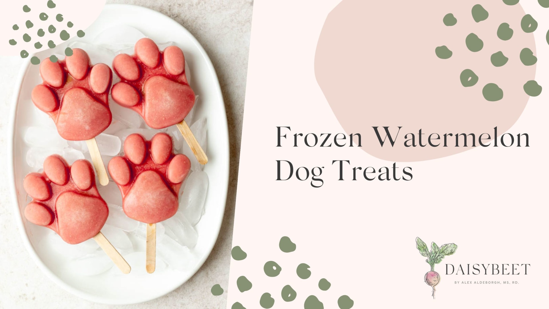 Watermelon Pupsicles {Frozen Dog Treats} - Belly Full