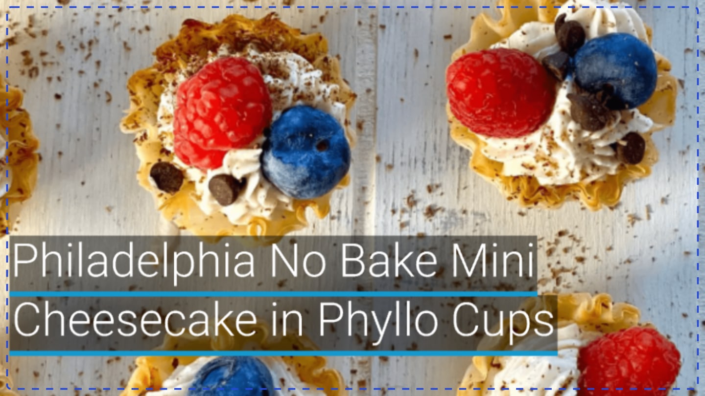 No Bake Cheesecake Phyllo Cups Step by Step