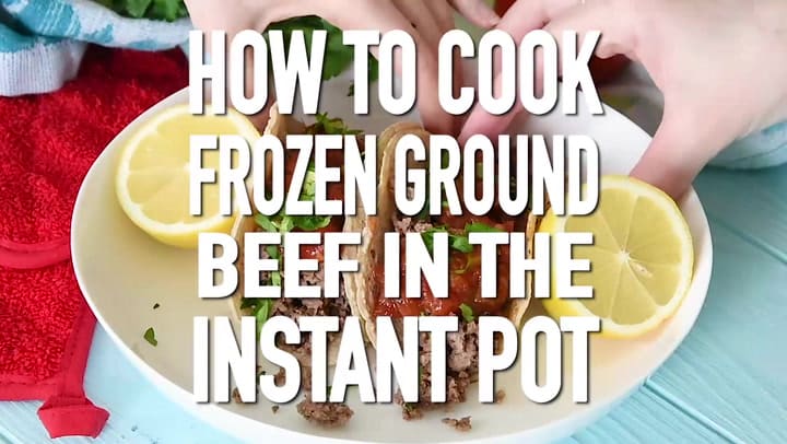 Frozen Ground Beef In Instant Pot Recipe [VIDEO] - Sweet and