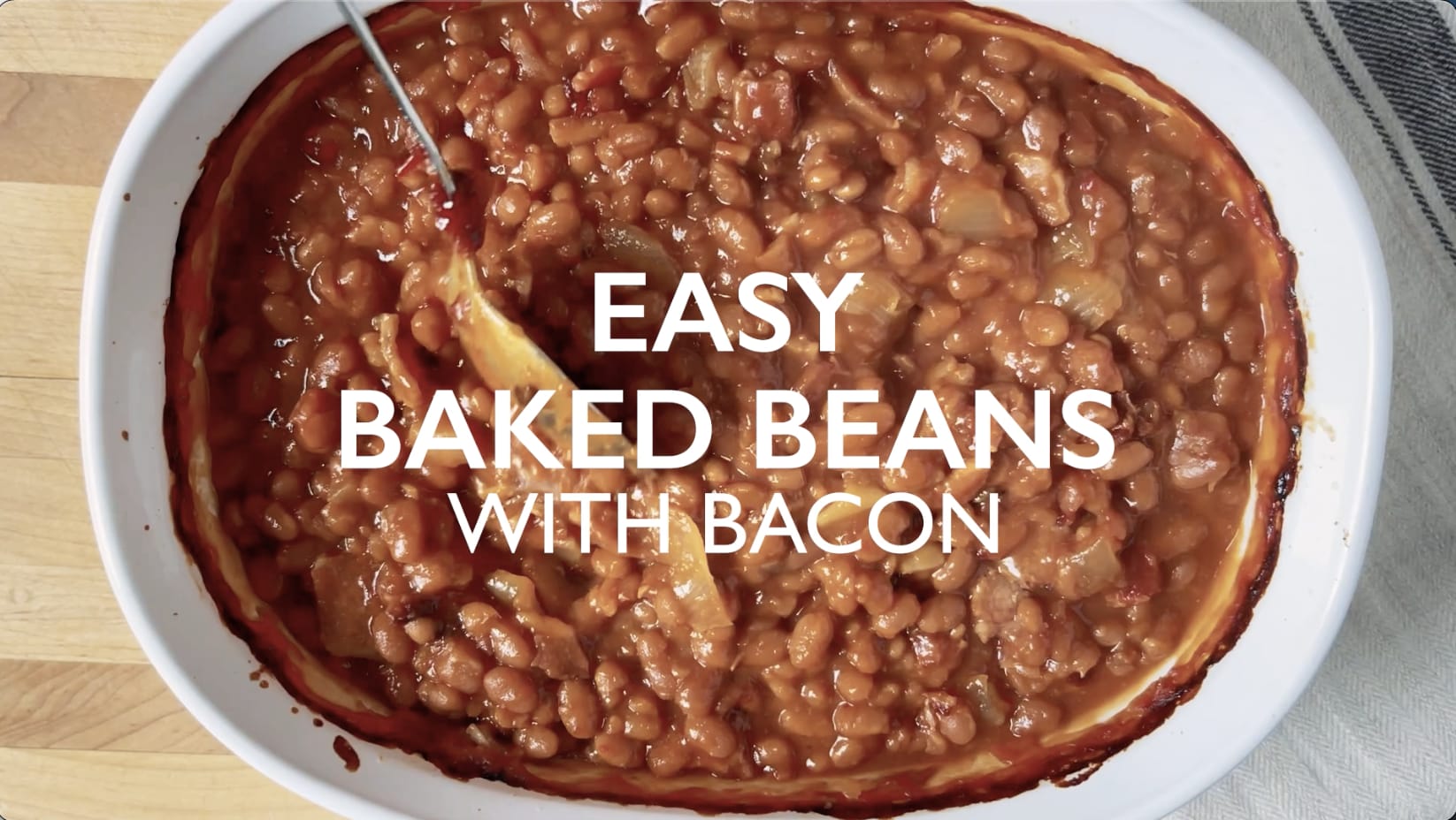 Easy Baked Beans with Bacon