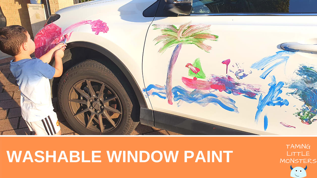 How to Make DIY Washable Window Paint - Taming Little Monsters