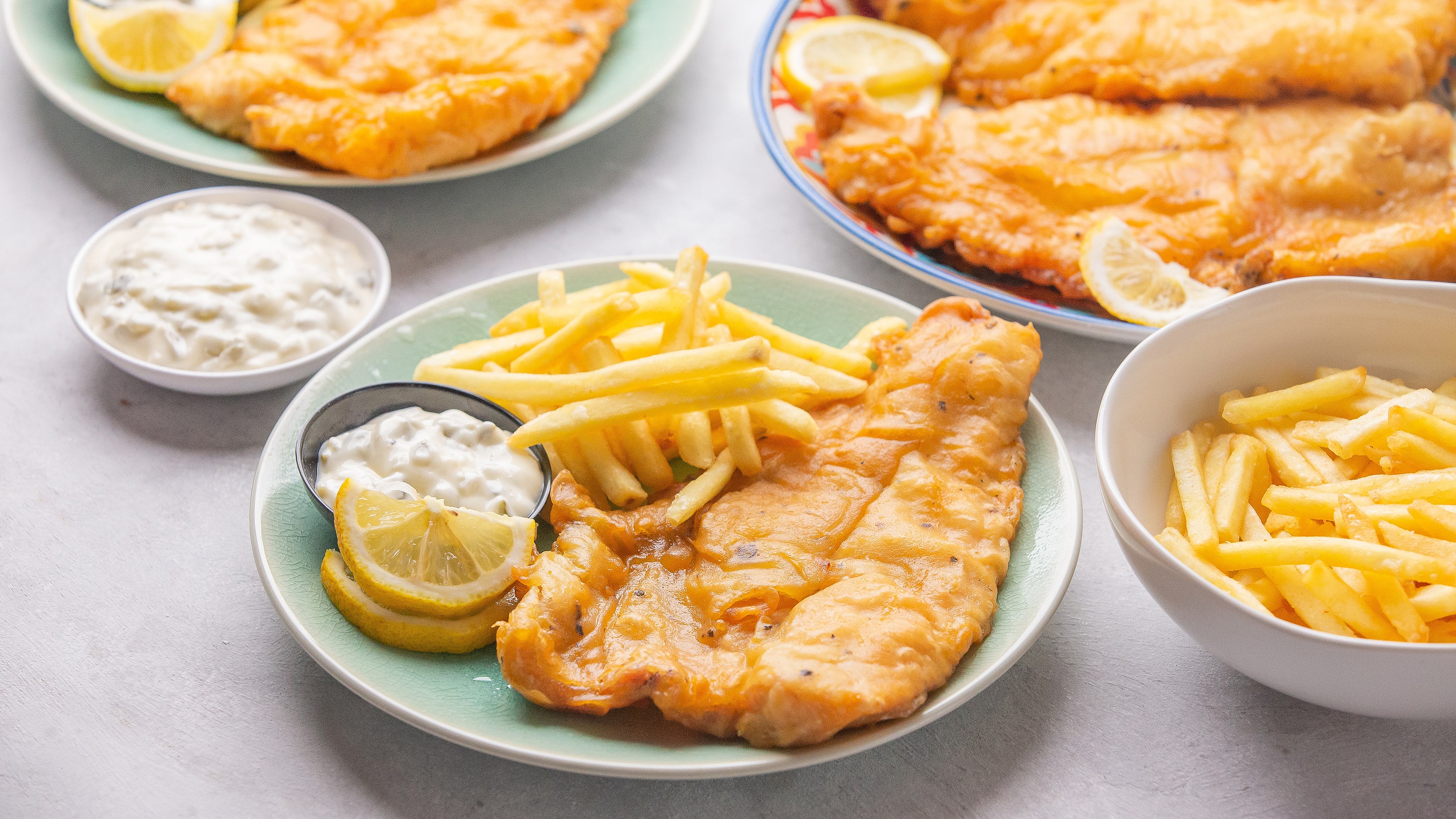 Healthy Fish and Chips with Homemade Tartar Sauce - Ahead of Thyme