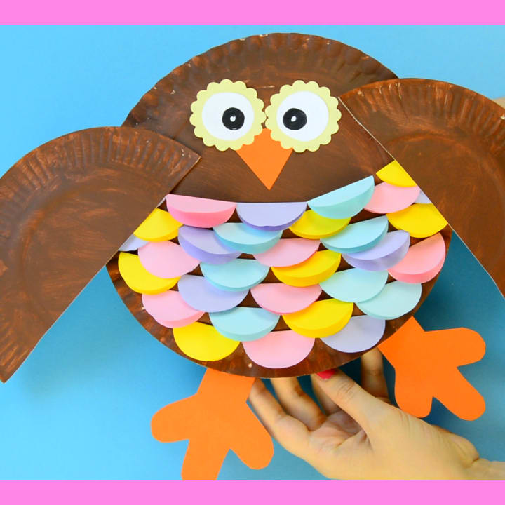 Paper plate owl store