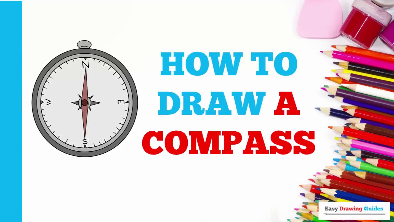 How to Draw a Compass - Really Easy Drawing Tutorial