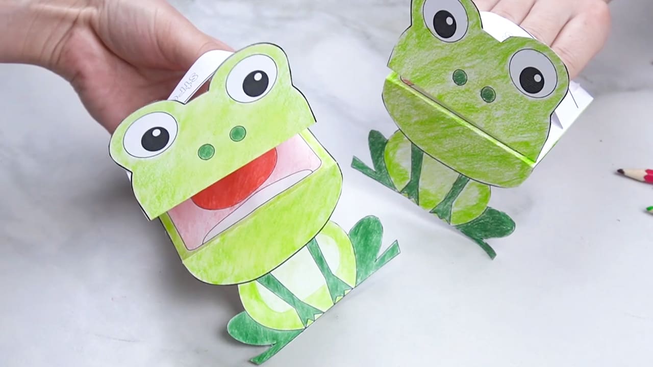 Printable Frog Puppet - Easy Peasy and Fun