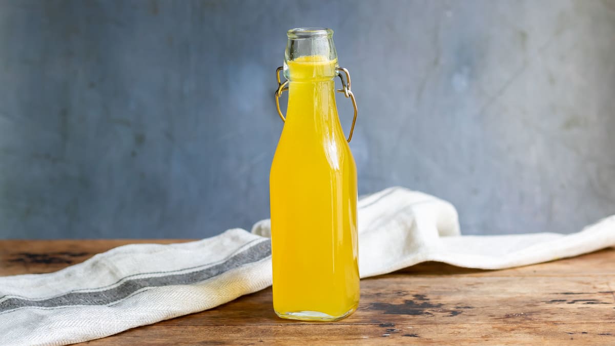 mini glass lemon mango mixer bottle