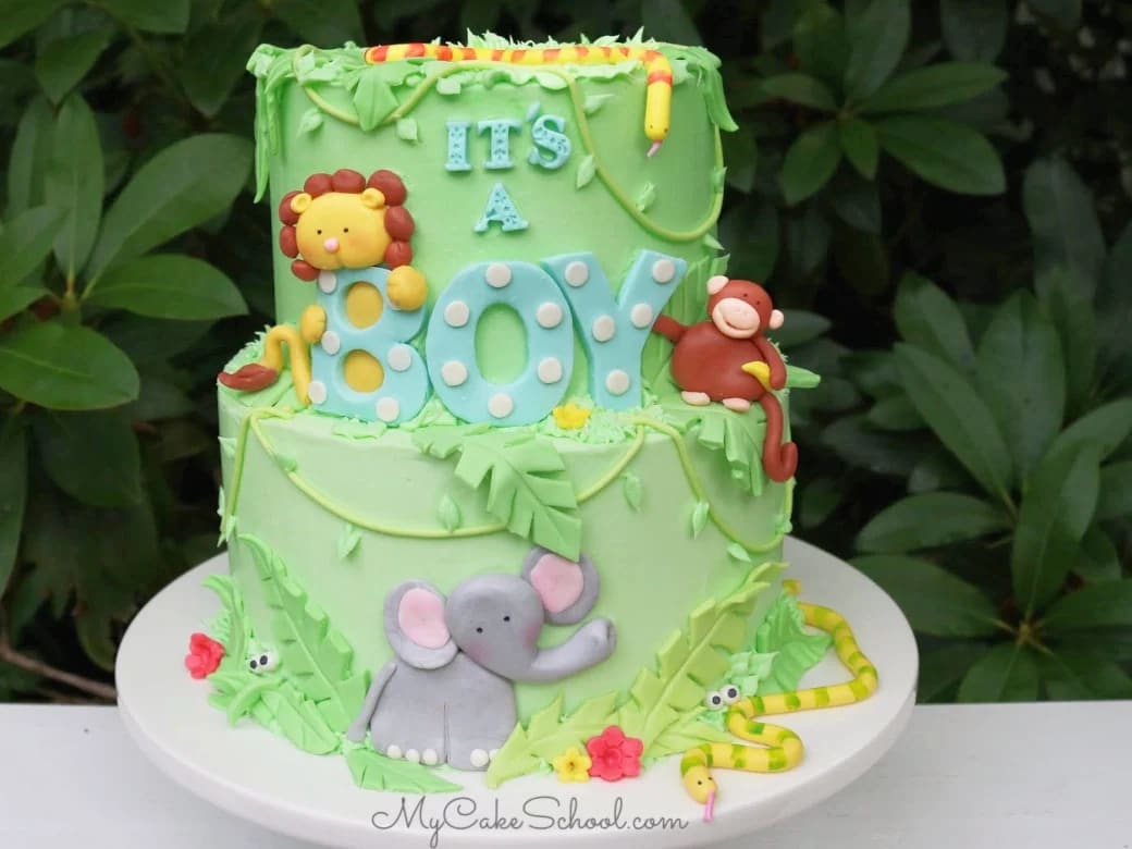 Jungle Animals Cake - Animal Themed Cake for Birthday - Kukkr India