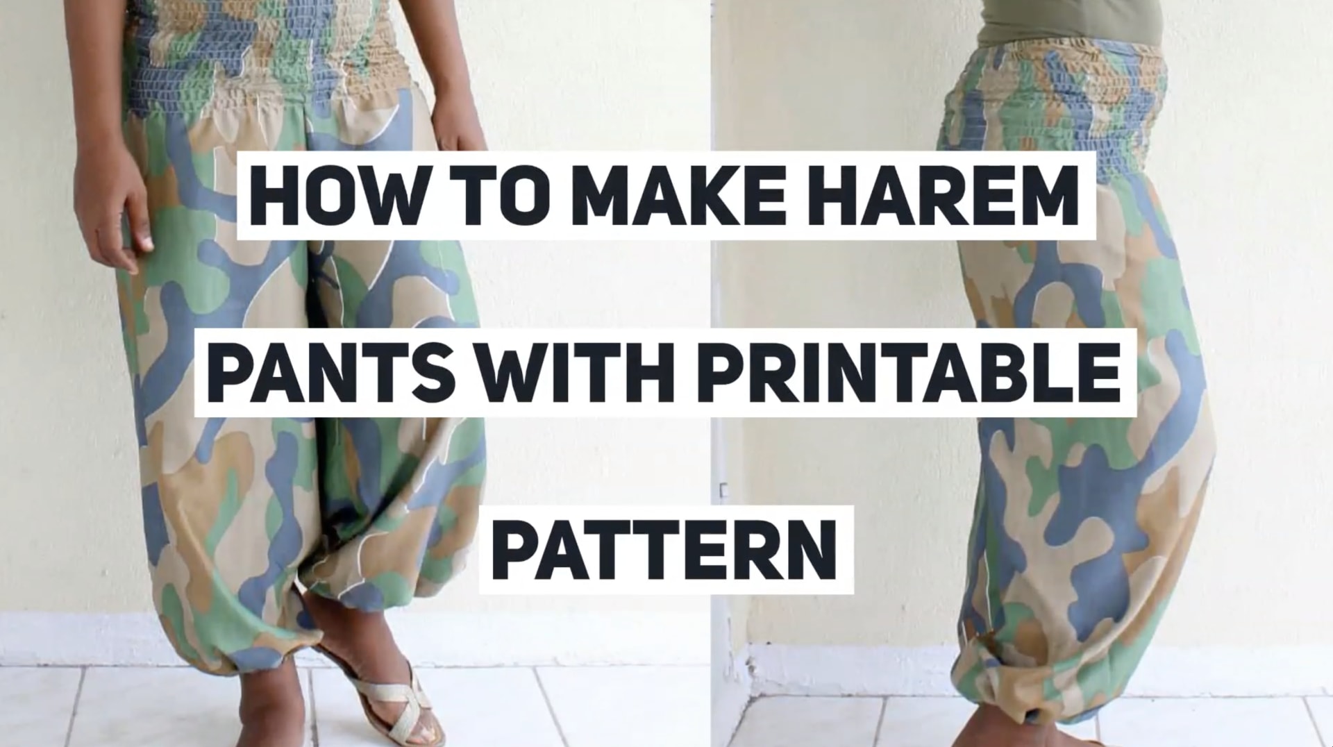 How To Make Harem Pants With Printable Pattern