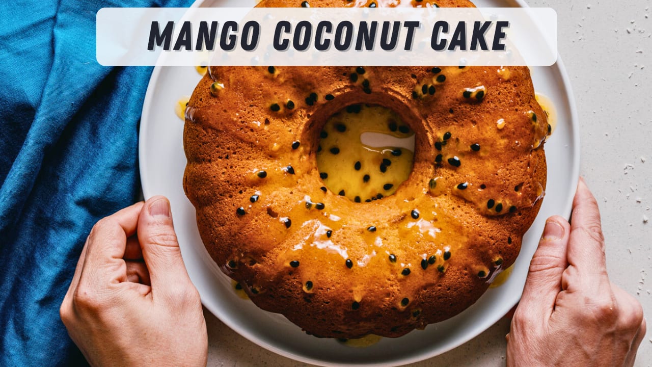 Mango Coconut Pound Cake - Roti n Rice
