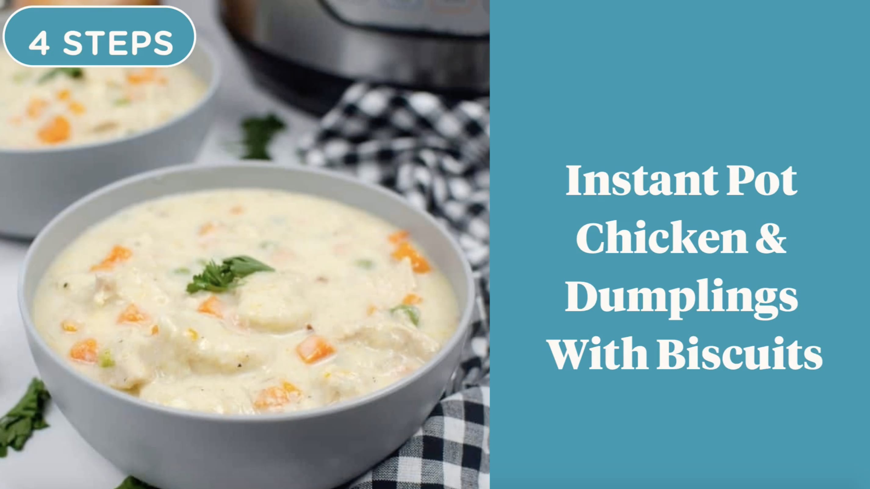 Instant Pot Chicken and Dumplings with Canned Biscuits