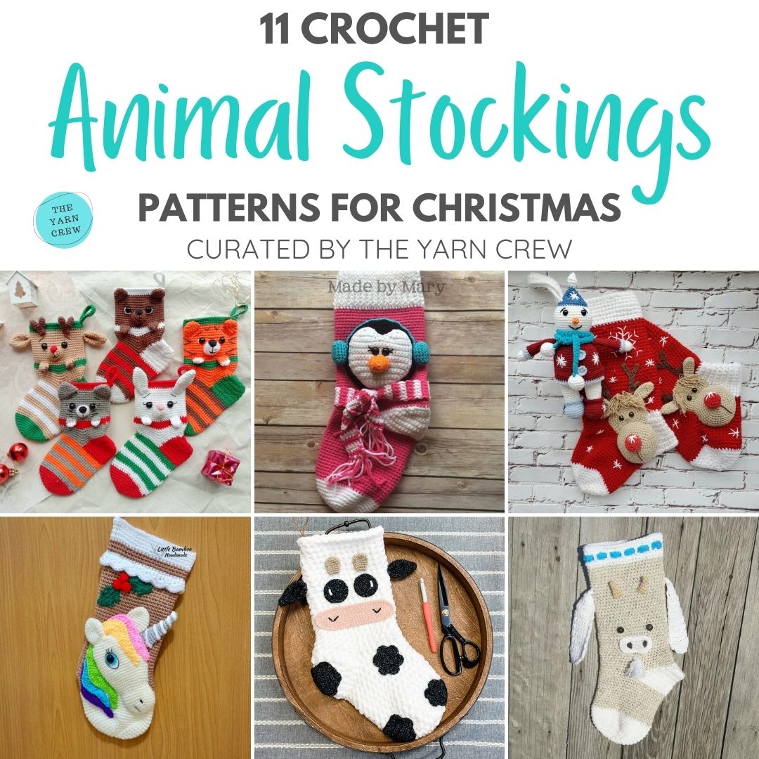 11 Crochet Animal Stocking Patterns For Christmas - The Yarn Crew