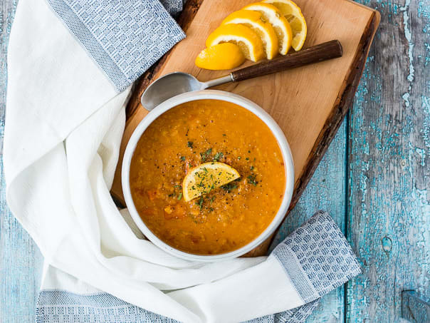 Thermos-Cooked Red Lentil Soup