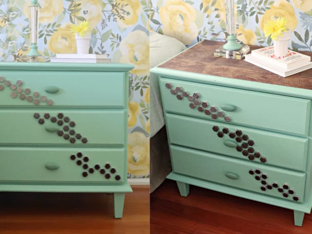 Mint sales green nightstand