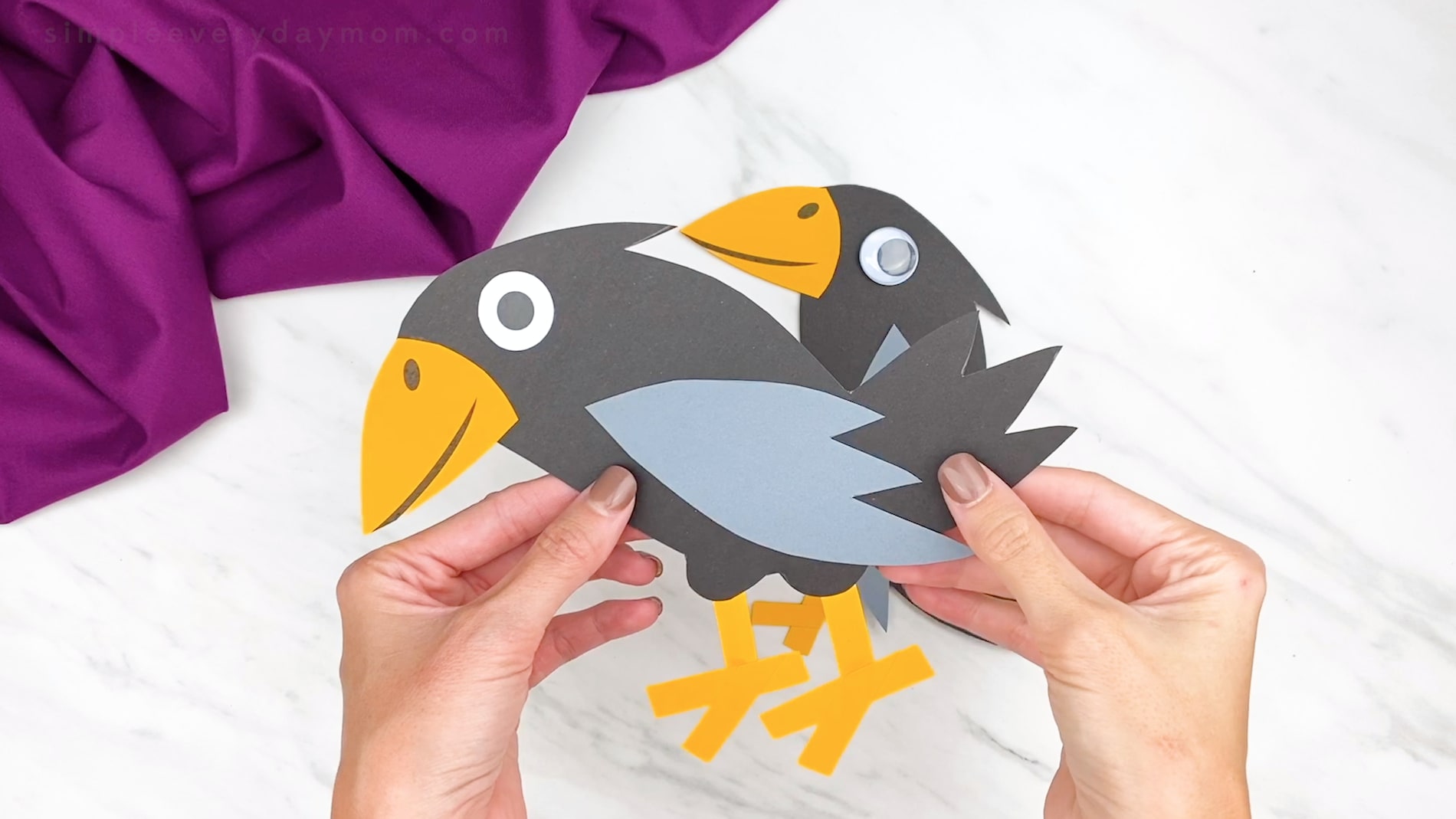 Crow Craft For Kids [FREE Template]